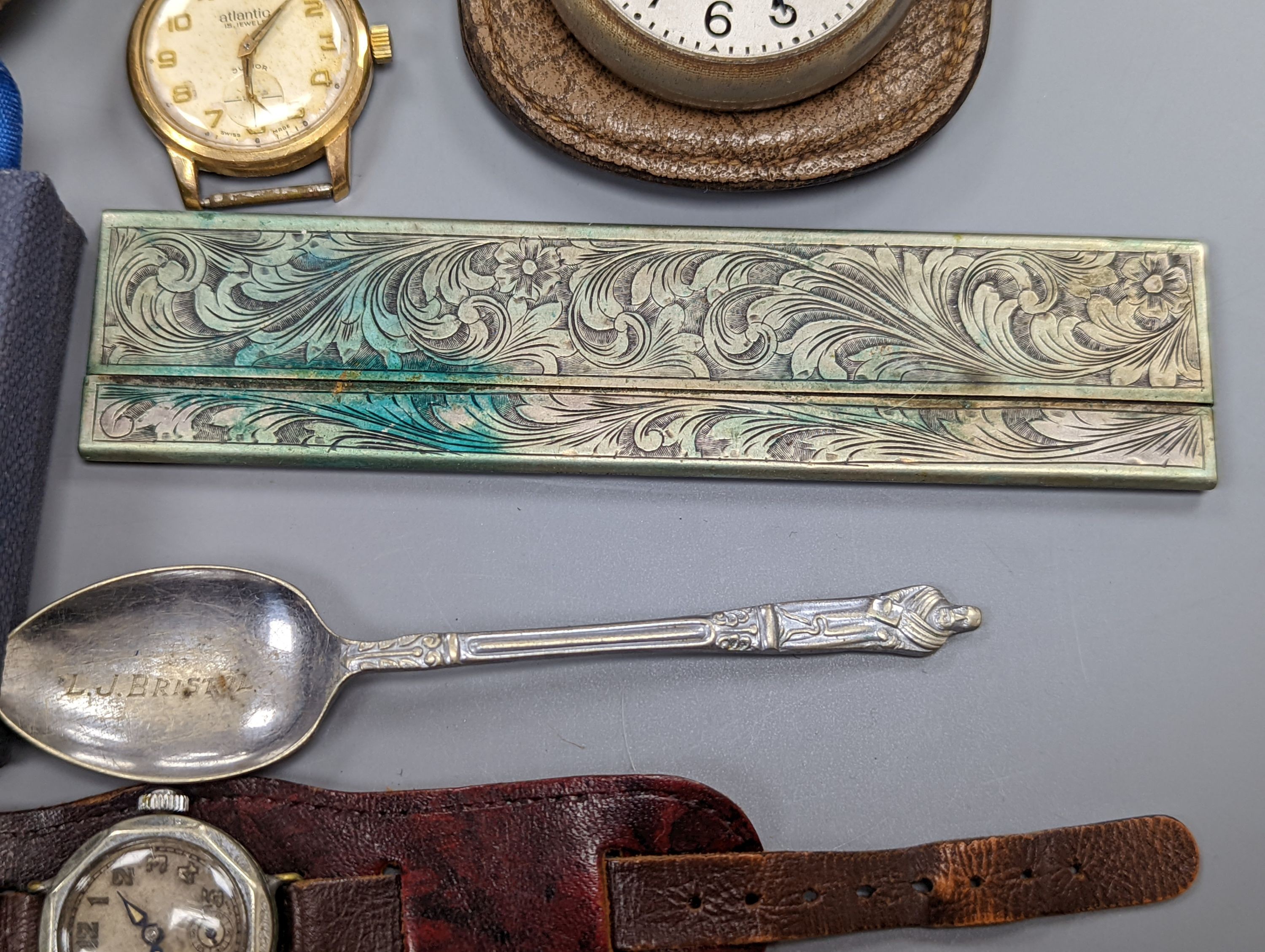 Miscellaneous items including a railway watch